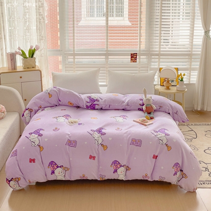 雅萱家纺 2024新款牛奶绒单被套 被套-魔法小兔