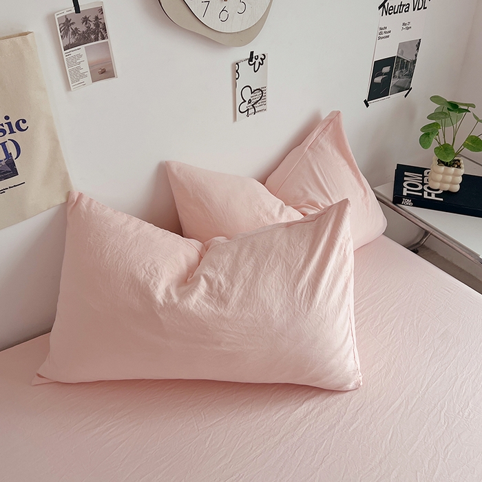 91家纺网 家纺一手货源 找家纺 （总）优佳优品 2024新款ins风超柔褶皱亲肤磨毛水洗棉四件套