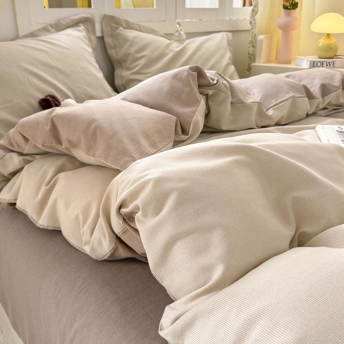 91家纺网 家纺一手货源 找家纺 优品阁 2024新款全棉磨毛四件套 邦尼咖