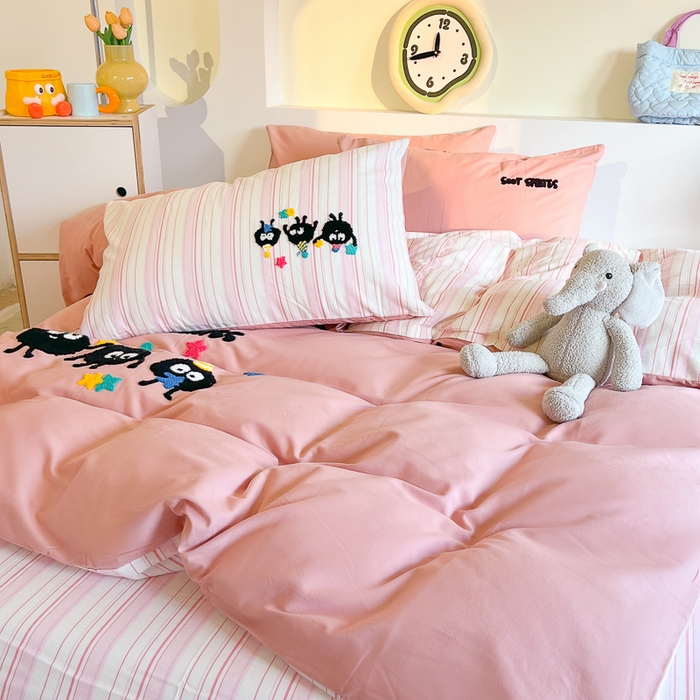 91家纺网 家纺一手货源 找家纺 （总）千朵 2024新款全棉磨毛绣花毛巾绣四件套