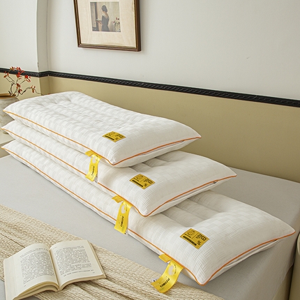 91家纺网 家纺一手货源 找家纺 芯宜佳 2024新款华夫格护颈双人枕枕头枕芯 华夫格护颈双人枕-白色150*48cm