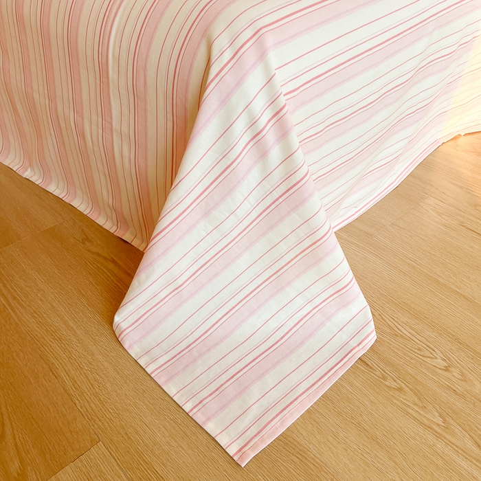 91家纺网 家纺一手货源 找家纺 千朵 2024新款全棉磨毛绣花毛巾绣四件套 粉色小煤球