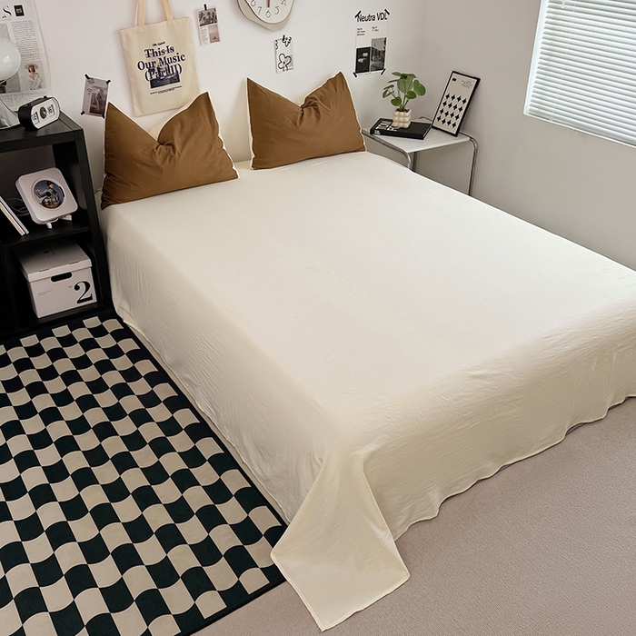 91家纺网 家纺一手货源 找家纺 优佳优品 2024新款ins风超柔褶皱亲肤磨毛水洗棉四件套 玛瑙芝士