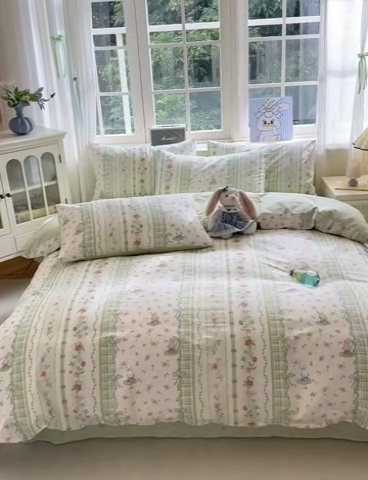 91家纺网 家纺一手货源 找家纺 （总）曼之夏 2024新款全棉印花四件套