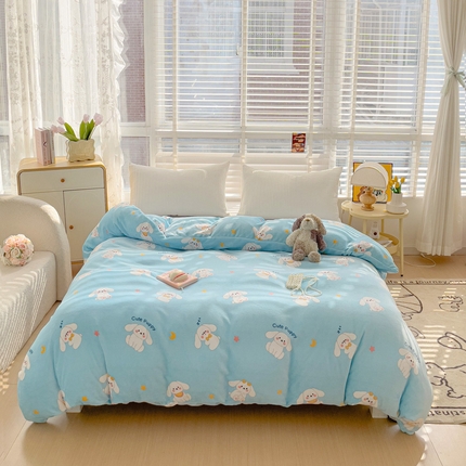 雅萱家纺 2024新款牛奶绒单被套 被套-大耳狗狗