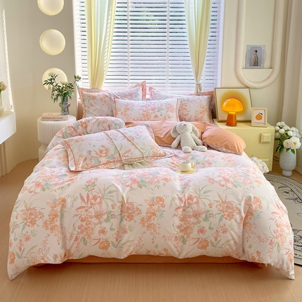 91家纺网 家纺一手货源 找家纺 星期三家纺 2024年12月新款铂金全棉13372四件套（加老板微信有会员价）（加老板微信有会员价） 鸳鸯锦-玉