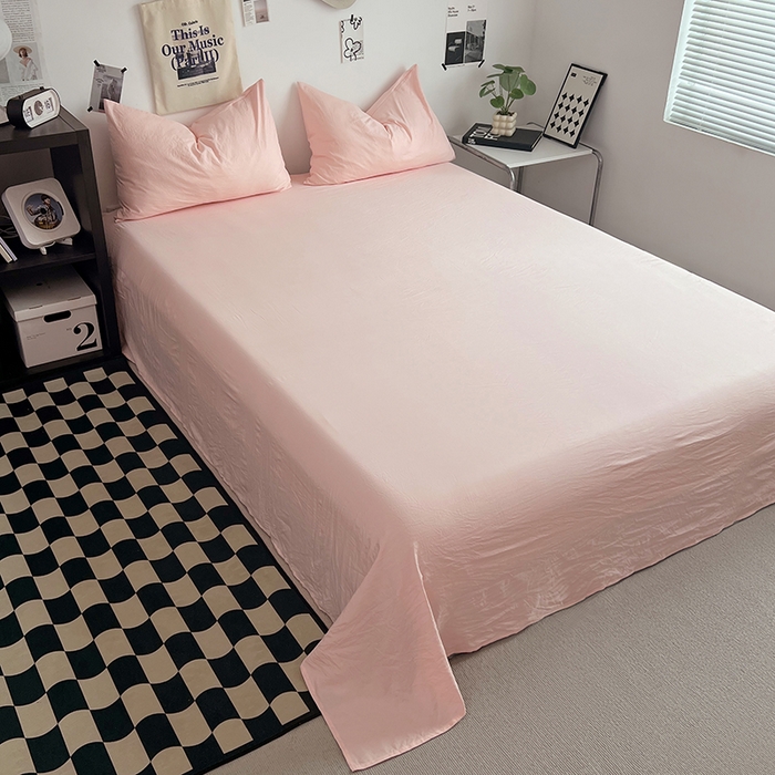 91家纺网 家纺一手货源 找家纺 （总）优佳优品 2024新款ins风超柔褶皱亲肤磨毛水洗棉四件套