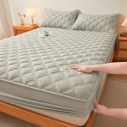 91家纺网 家纺一手货源 找家纺 （总）曼陀罗 2025新款A类原棉新疆棉花床笠-竹叶格