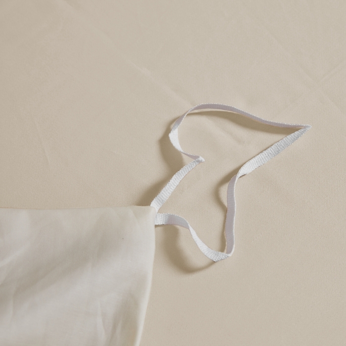 91家纺网 家纺一手货源 找家纺 秀色家纺 2025新款60支贡缎简约轻奢纯色长绒棉床上四件套全棉纯棉床笠款床品 量大价更优 米朵-奶昔白