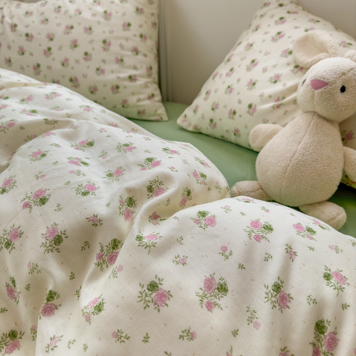 91家纺网 家纺一手货源 找家纺 （总）曼之夏 2024新款全棉A类母婴级双层纱四件套