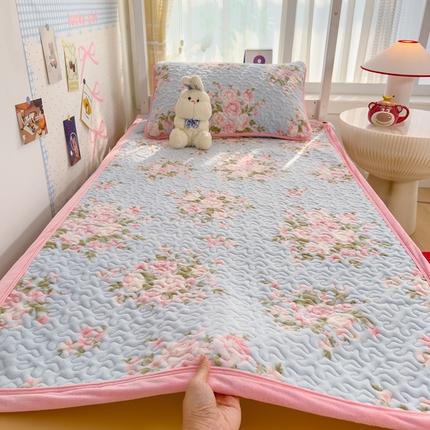 91家纺网 家纺一手货源 找家纺 赫梵茜 2024新款90✖200学生牛奶绒床盖风吹半夏