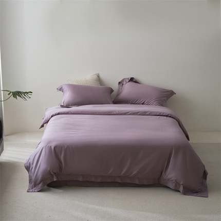 91家纺网 家纺一手货源 找家纺 （总）阿那亚 2024四季款新品东帝兴绫罗缎（超细旦天丝+新疆长绒棉）轻磨毛纯色简约四件套（控价:498/518）