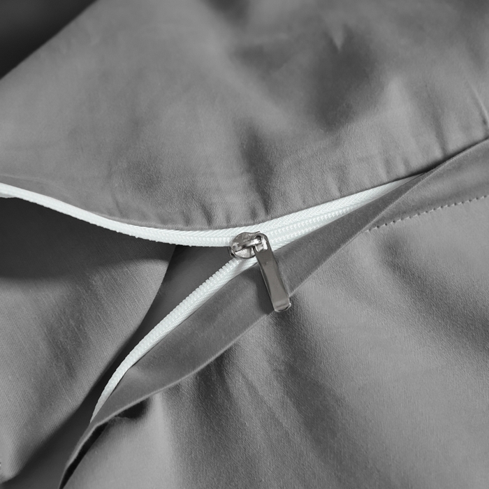 91家纺网 家纺一手货源 找家纺 秀色家纺 2025新款60支贡缎简约轻奢纯色长绒棉床上四件套全棉纯棉床笠款床品 量大价更优 米朵-雅士灰