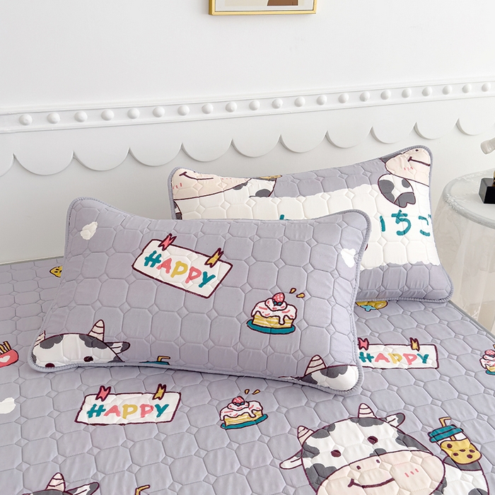 91家纺网 家纺一手货源 找家纺 2024新款亲肤水洗薄款软床垫防滑床护垫床褥学生垫子 加厚款 奶牛派对