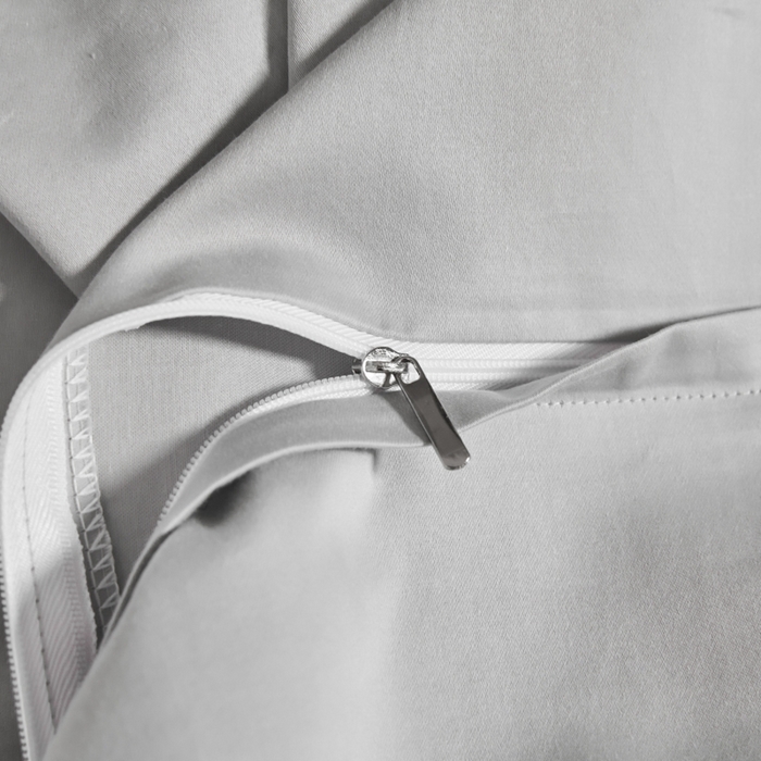 91家纺网 家纺一手货源 找家纺 秀色家纺 2025新款60支贡缎简约轻奢纯色长绒棉床上四件套全棉纯棉床笠款床品 量大价更优 米朵-蕊粉灰