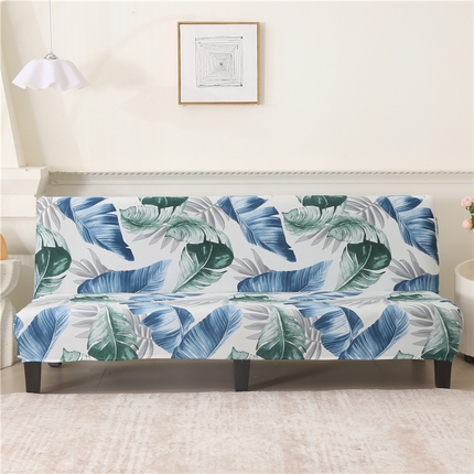 91家纺网 家纺一手货源 找家纺 雅竹家纺 牛奶丝印花沙发床系列 蓝叶