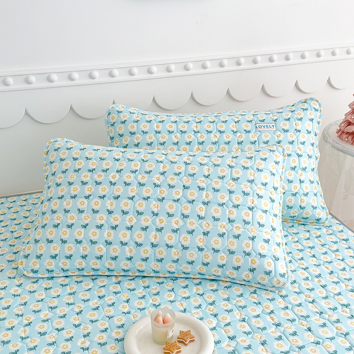 91家纺网 家纺一手货源 找家纺 2024新款亲肤水洗薄款软床垫防滑床护垫床褥学生垫子 加厚款 陌上花开-绿