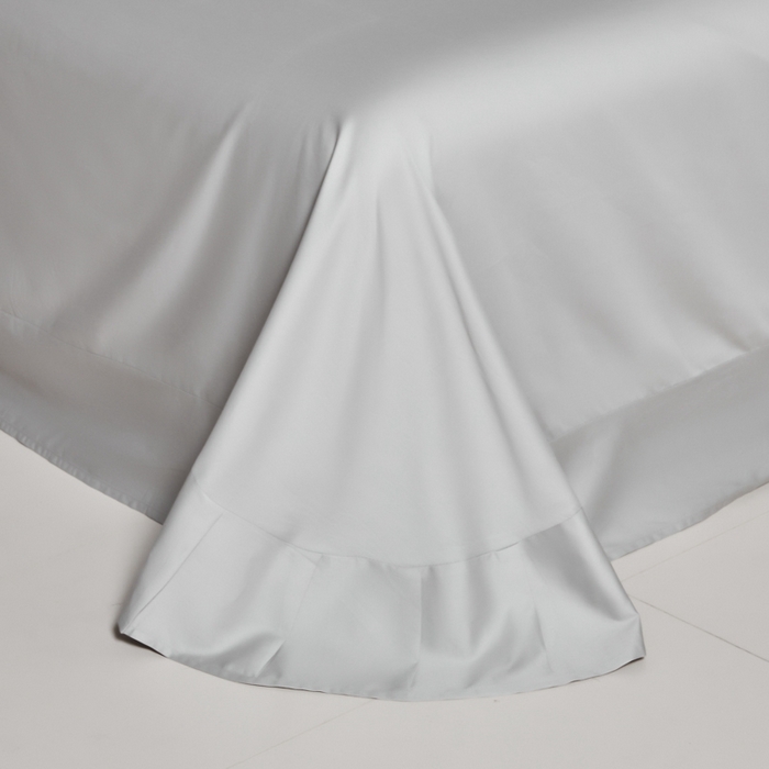 91家纺网 家纺一手货源 找家纺 秀色家纺 2025新款60支贡缎简约轻奢纯色长绒棉床上四件套全棉纯棉床笠款床品 量大价更优 米朵-蕊粉灰