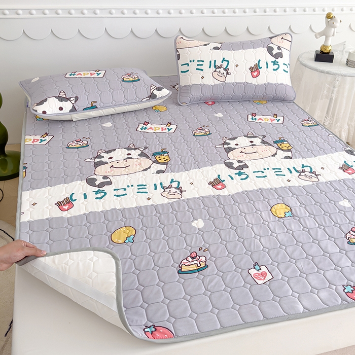 91家纺网 家纺一手货源 找家纺 2024新款亲肤水洗薄款软床垫防滑床护垫床褥学生垫子 加厚款 奶牛派对