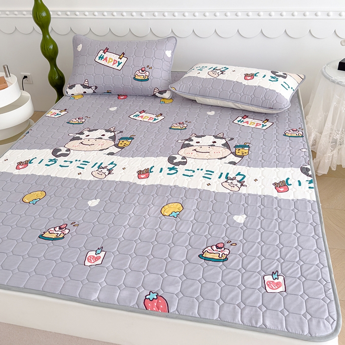 91家纺网 家纺一手货源 找家纺 2024新款亲肤水洗薄款软床垫防滑床护垫床褥学生垫子 加厚款 奶牛派对