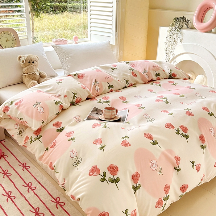 91家纺网 家纺一手货源 找家纺 2025新款印花可拆洗棉花被被子被芯 花语绮梦