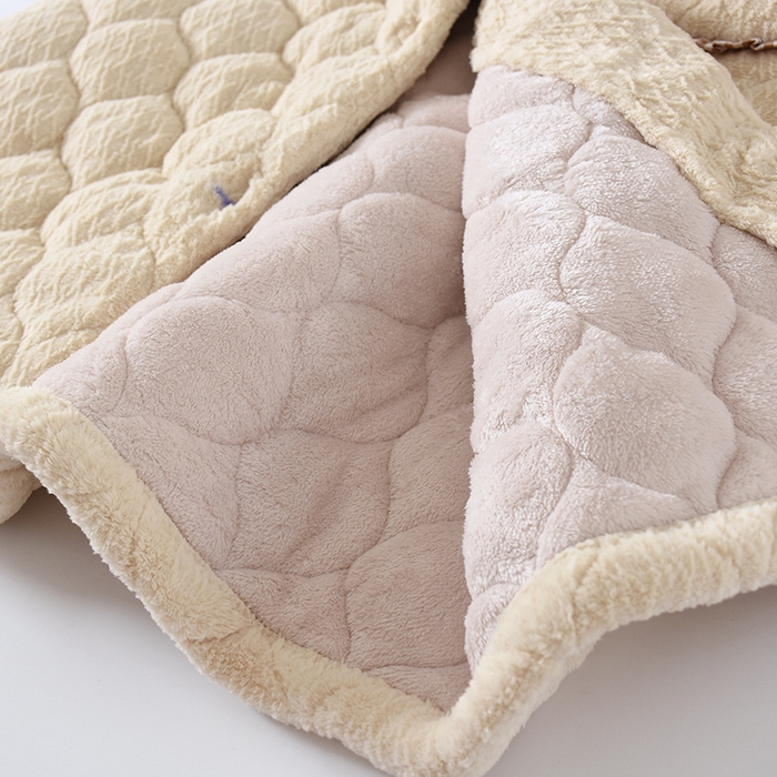 91家纺网 家纺一手货源 找家纺 （总）洛兰沙 中长款睡袍睡衣加厚女士秋冬季三层夹棉