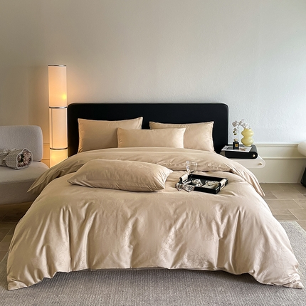 91家纺网 家纺一手货源 找家纺 （总）三朵家纺 2024新款全棉贡缎大提花四件套系列