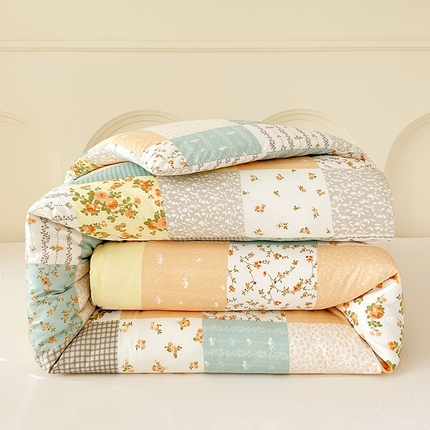 91家纺网 家纺一手货源 找家纺 2025新款印花可拆洗棉花被被子被芯 花幽兰