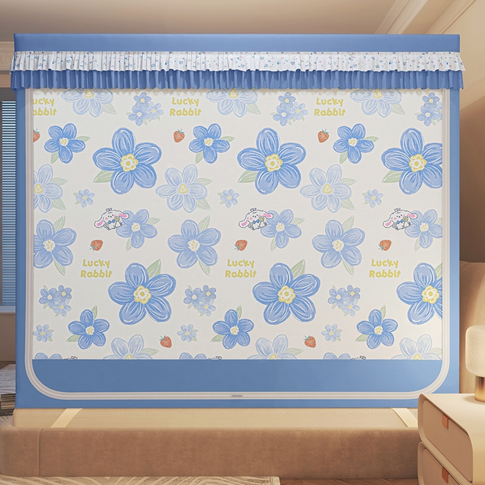 91家纺网 家纺一手货源 找家纺 迪凡保罗蚊帐 2025新款2501专版印花遮光帘防摔坐床蚊帐 樱花漫天