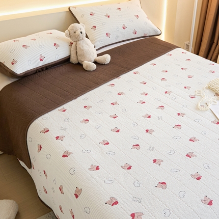 柠馨 2024新款全棉床盖三件套 奇趣狗