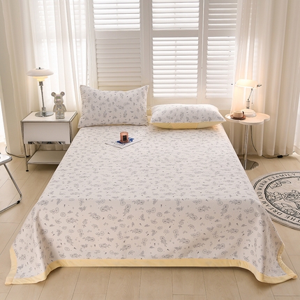 91家纺网 家纺一手货源 找家纺 圣楚家纺 2024新款竺小棉加绒床盖 馨香雅致