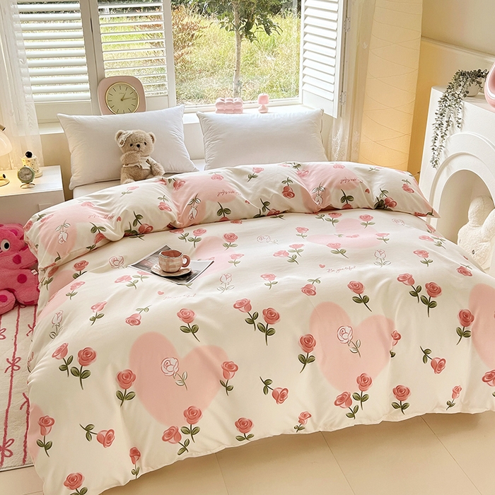 91家纺网 家纺一手货源 找家纺 2025新款印花可拆洗棉花被被子被芯 花语绮梦