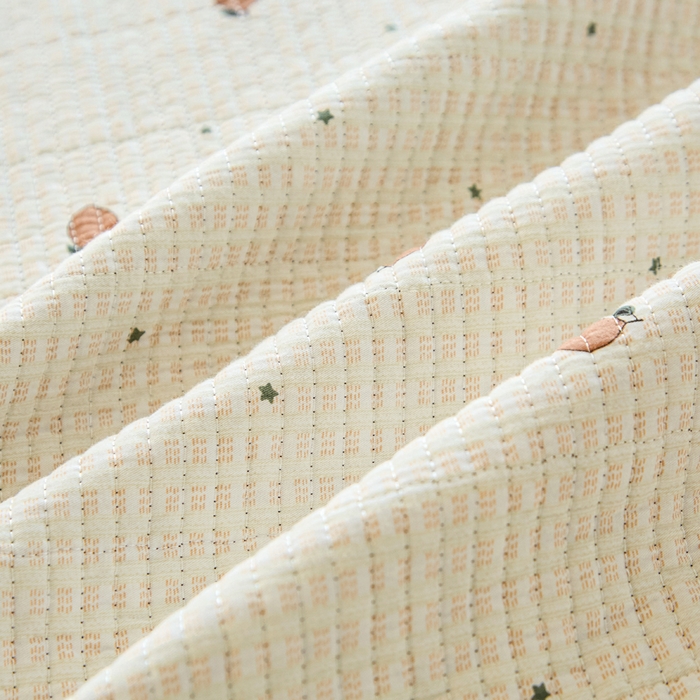 91家纺网 家纺一手货源 找家纺 柠馨 2024新款全棉床盖三件套 小柠檬