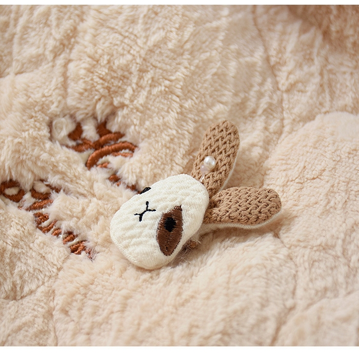 91家纺网 家纺一手货源 找家纺 （总）洛兰沙 中长款睡袍睡衣加厚女士秋冬季三层夹棉