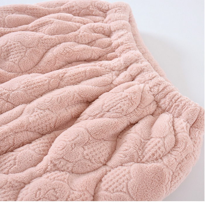 91家纺网 家纺一手货源 找家纺 （总）粉色连帽睡衣女士珊瑚绒秋冬季夹棉加厚加绒保暖法兰绒家居服