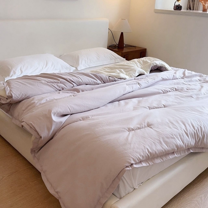 91家纺网 家纺一手货源 找家纺 兜米家居 2025新款深睡亚朵星球同款双层控温被被芯pro被春夏子母被芯 雾凇粉