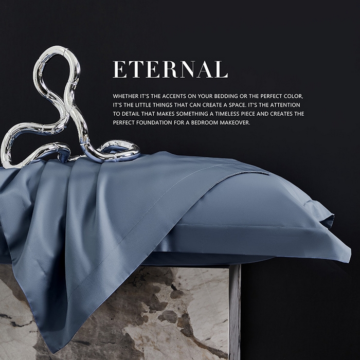 91家纺网 家纺一手货源 找家纺 轩和家居 2024新款70S长绒棉被套 珐琅蓝