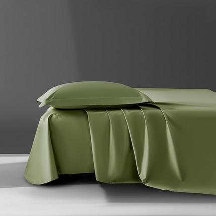 轩和家居 2024新款70S长绒棉单床单 韶华绿
