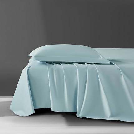 轩和家居 2024新款70S长绒棉单床单 天青蓝