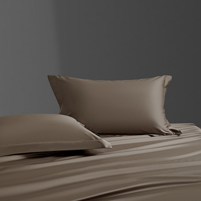 91家纺网 家纺一手货源 找家纺 轩和家居 2024新款70S长绒棉单枕套 谷香棕