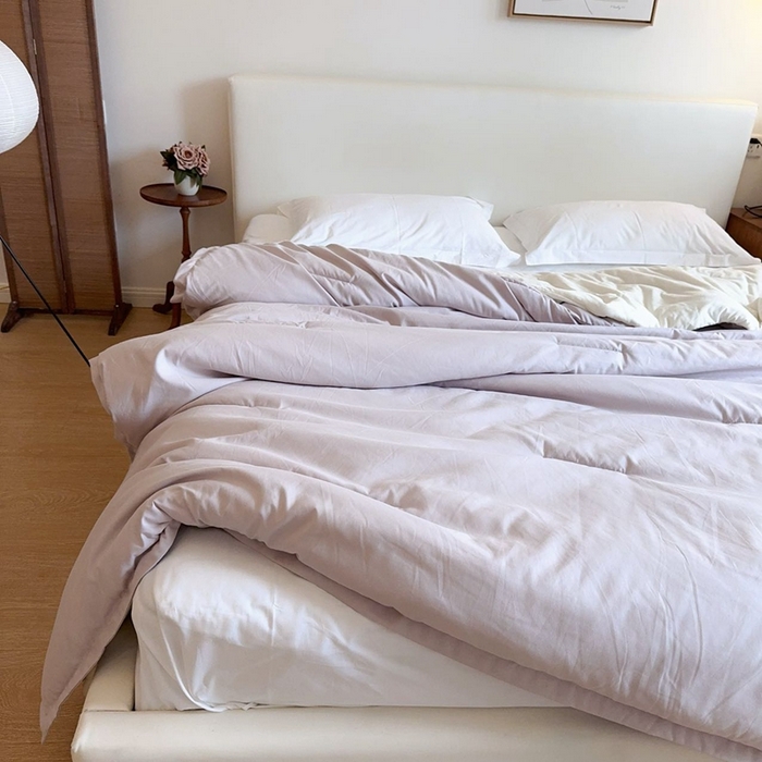 91家纺网 家纺一手货源 找家纺 兜米家居 2025新款深睡亚朵星球同款双层控温被被芯pro被春夏子母被芯 雾凇粉