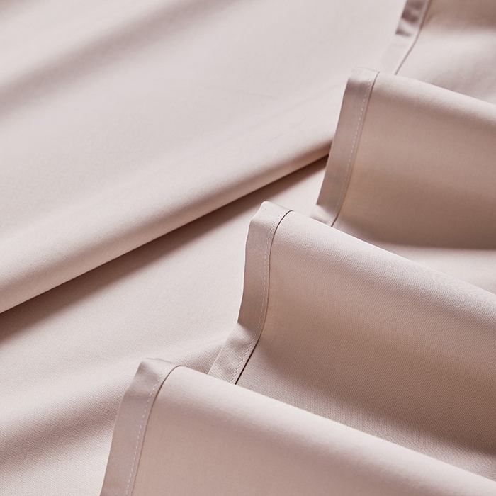 91家纺网 家纺一手货源 找家纺 轩和家居 2024新款70S长绒棉单床单 画眉粉