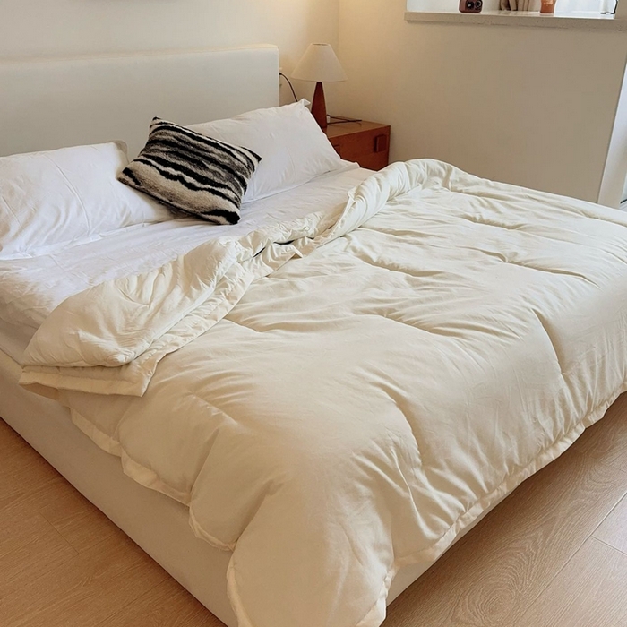 91家纺网 家纺一手货源 找家纺 兜米家居 2025新款深睡亚朵星球同款双层控温被被芯pro被春夏子母被芯 云朵白