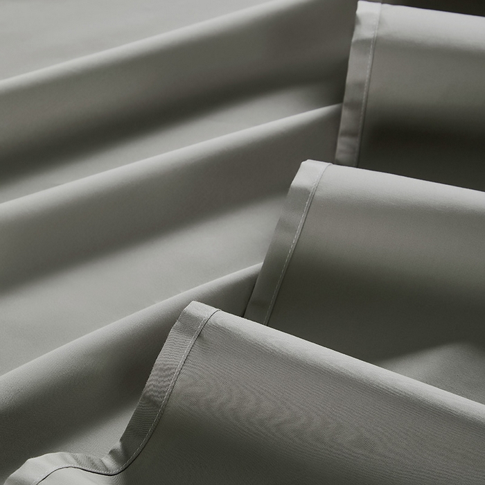 91家纺网 家纺一手货源 找家纺 轩和家居 2024新款70S长绒棉单床单 锦缎灰