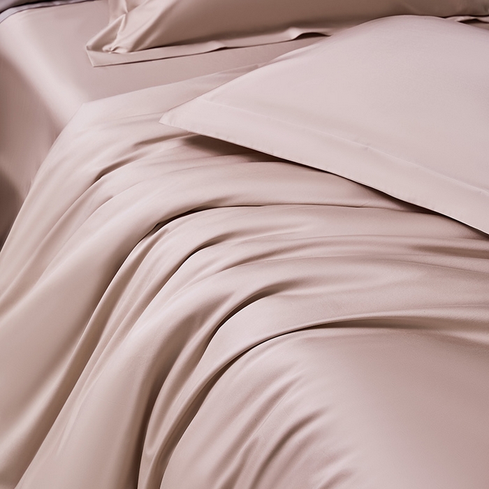 91家纺网 家纺一手货源 找家纺 轩和家居 2024新款70S长绒棉被套 画眉粉