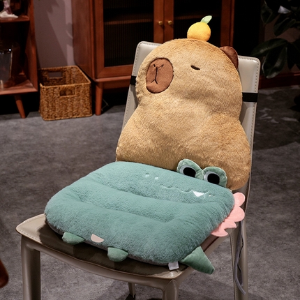 91家纺网 家纺一手货源 找家纺 （总）仟亿莱 2024新款趣味水豚连体坐垫