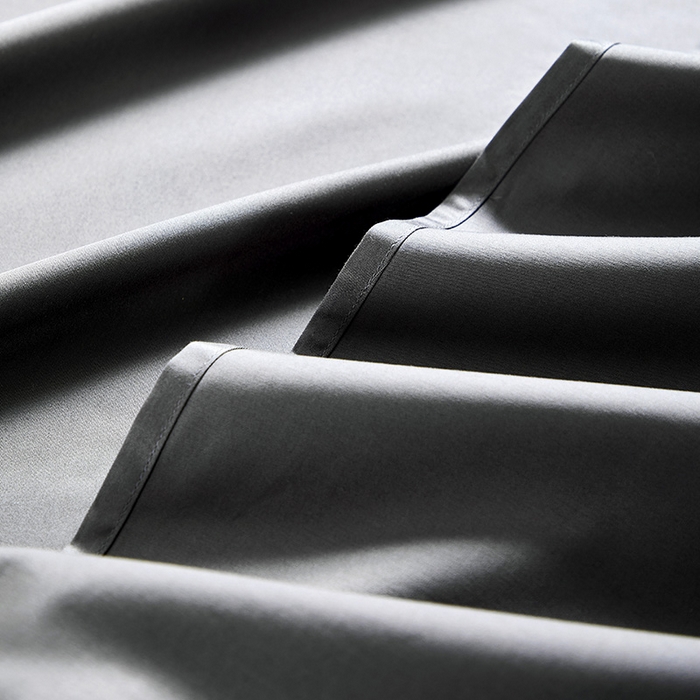 91家纺网 家纺一手货源 找家纺 轩和家居 2024新款70S长绒棉单床单 影月黑