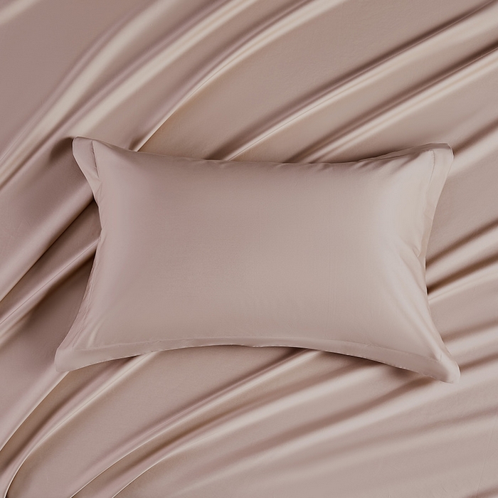 91家纺网 家纺一手货源 找家纺 轩和家居 2024新款70S长绒棉单枕套 画眉粉