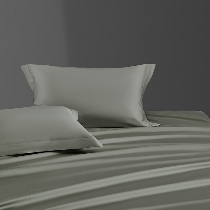 91家纺网 家纺一手货源 找家纺 轩和家居 2024新款70S长绒棉单枕套 锦缎灰