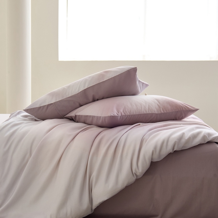 91家纺网 家纺一手货源 找家纺 赫帛 2024新款60s数码印花天丝棉磨毛四件套-极光 极光-粉紫色